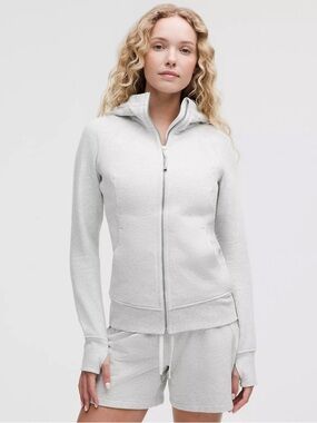 Lululemon Scuba Full-Zip Hoodie in Heathered Core Ultra Light Grey